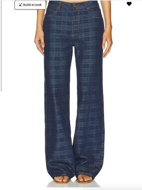 Lioness Plaid Denim Jeans - Size Small/ 4